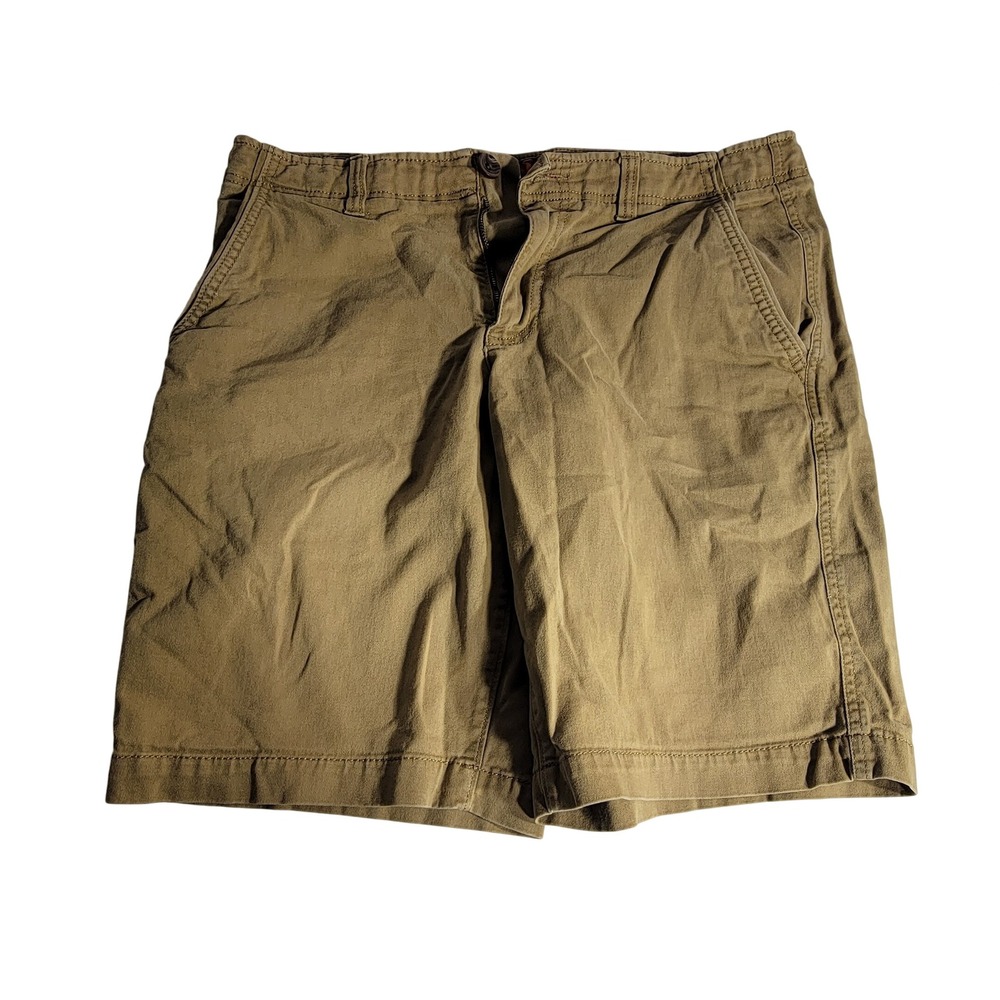 Mountain Khakis Mens 33 Khaki Tan Cotton Stretch Chino Shorts